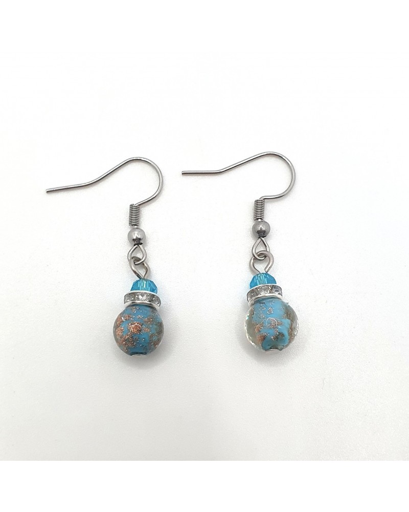 Boucles d'oreilles perle Monachella bijoux fantaisies made Italie bijoux Murano