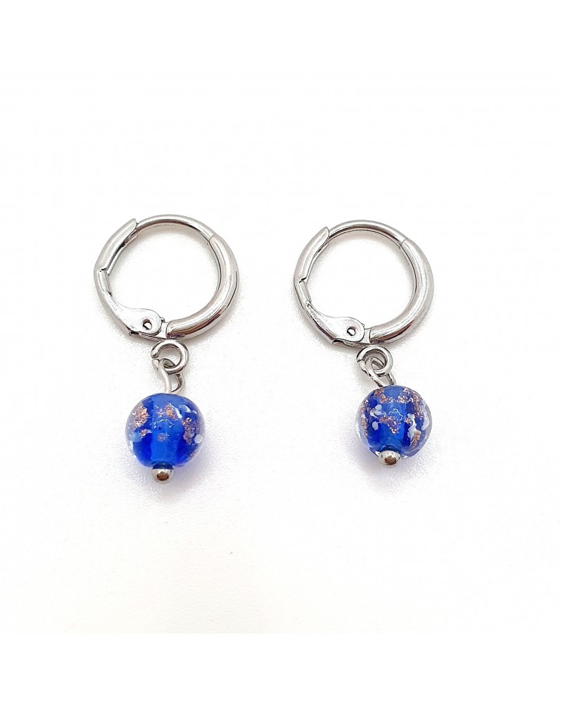 Boucles d'oreilles perle sommersa bijoux fantaisies made Italie bijoux Murano