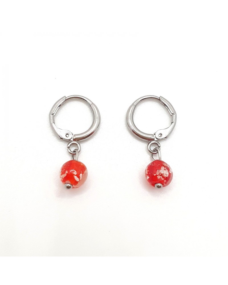 Boucles d'oreilles perle sommersa bijoux fantaisies made Italie bijoux Murano