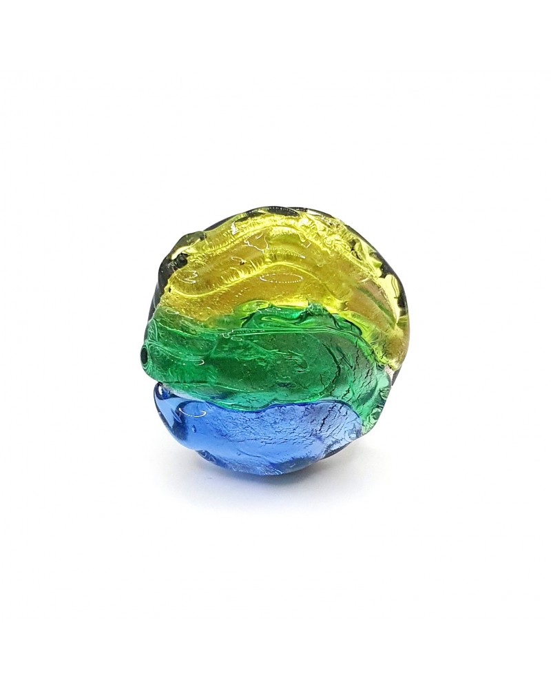 Bague ronde en verre de Murano collection vague made in Italy
