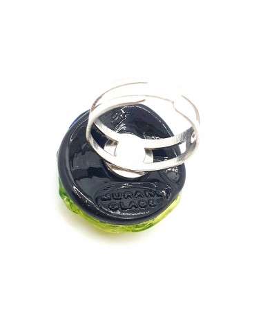 Bague ronde en verre de Murano collection vague made in Italy
