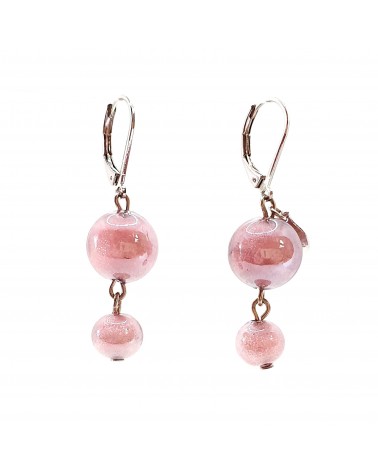 Boucles d'oreilles perle bijoux fantaisie verre de Murano