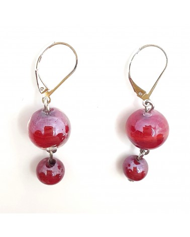 Boucles d'oreilles perle bijoux fantaisie verre de Murano
