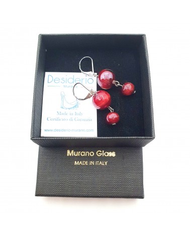 Boucles d'oreilles perle bijoux fantaisie verre de Murano