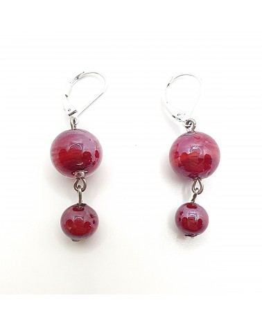 Boucles d'oreilles perle bijoux fantaisie verre de Murano