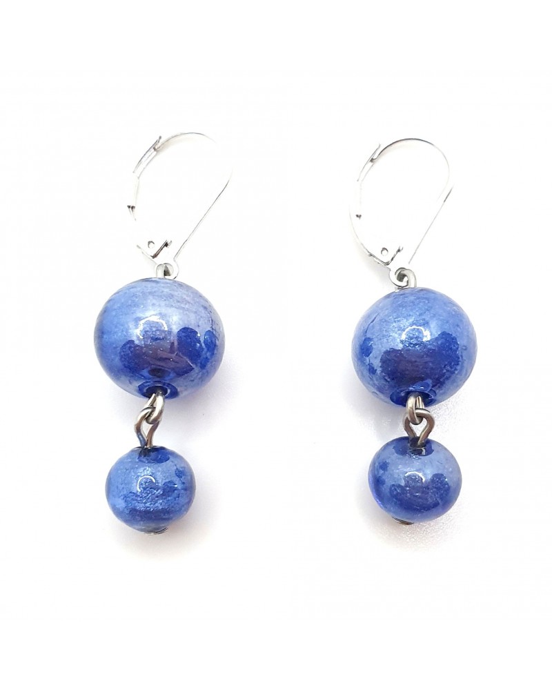 Boucles d'oreilles perle bijoux fantaisie verre de Murano