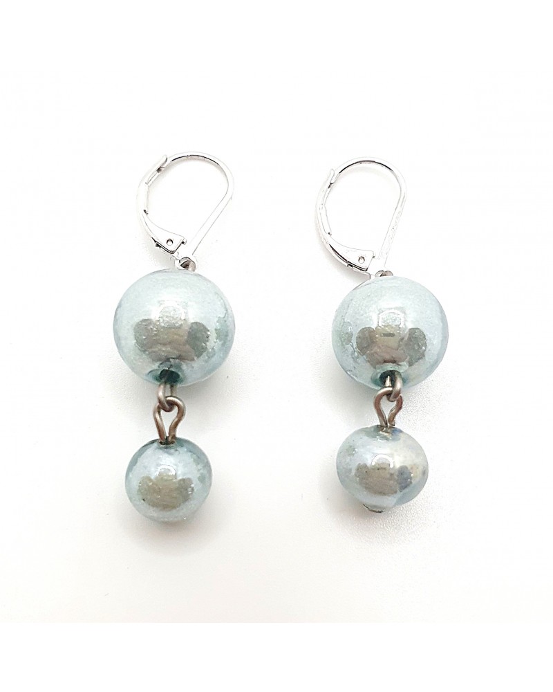 Boucles d'oreilles perle bijoux fantaisie verre de Murano