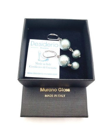Boucles d'oreilles perle bijoux fantaisie verre de Murano