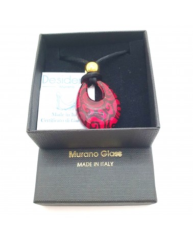 Pendentif Persia en verre de Murano bijoux fantaisie made in Italie