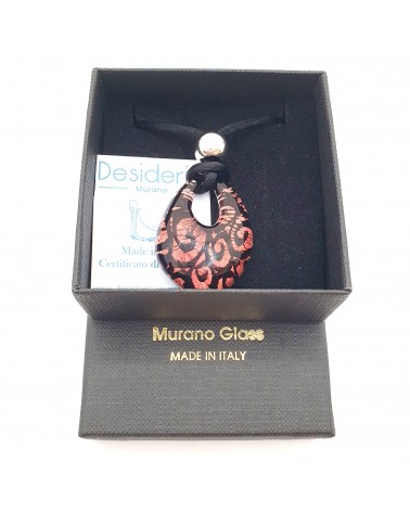 Pendentif Persia en verre de Murano bijoux fantaisie made in Italie