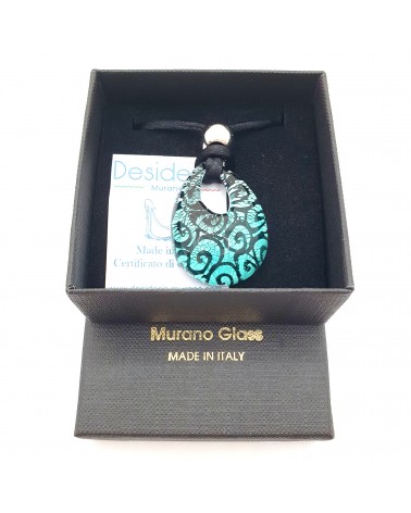 Pendentif Persia en verre de Murano bijoux fantaisie made in Italie