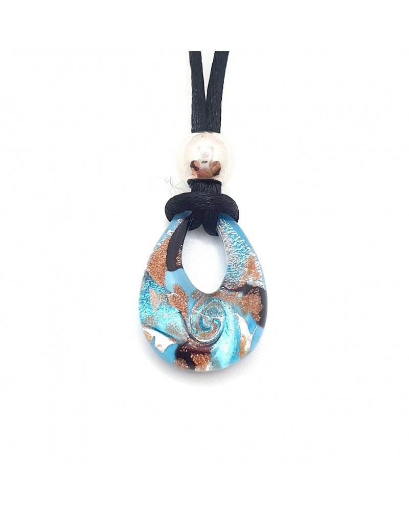 Petit pendentif goutte verre Murano bijoux made in Italie