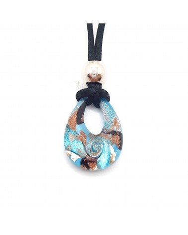 Petit pendentif goutte verre Murano bijoux made in Italie