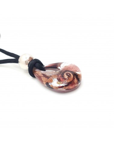 Petit pendentif goutte verre Murano bijoux made in Italie