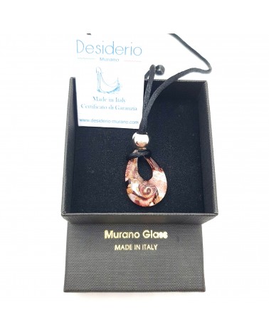 Petit pendentif goutte verre Murano bijoux made in Italie