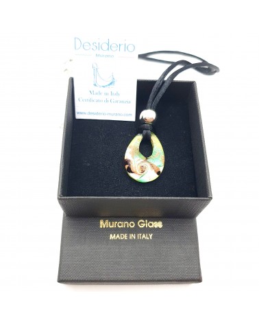 Petit pendentif goutte verre Murano bijoux made in Italie