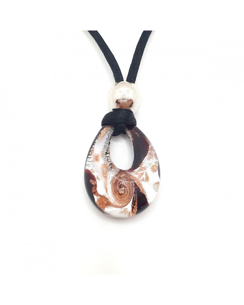 Petit pendentif goutte verre Murano bijoux made in Italie