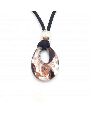 Petit pendentif goutte verre Murano bijoux made in Italie