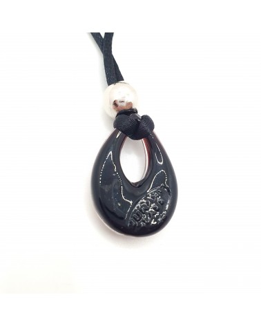 Petit pendentif goutte verre Murano bijoux made in Italie