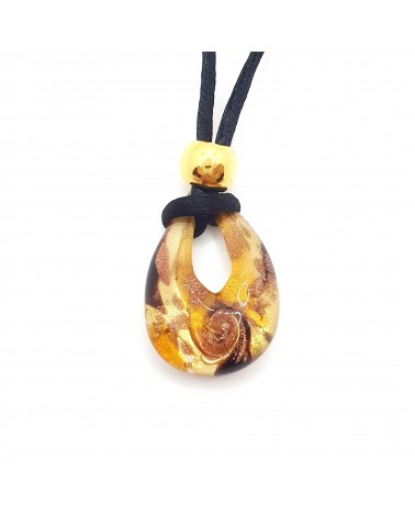 Petit pendentif goutte verre Murano bijoux made in Italie