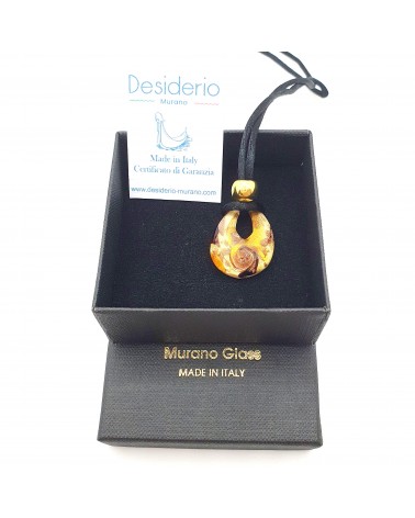 Petit pendentif goutte verre Murano bijoux made in Italie