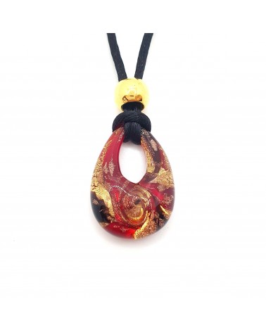Petit pendentif goutte verre Murano bijoux made in Italie