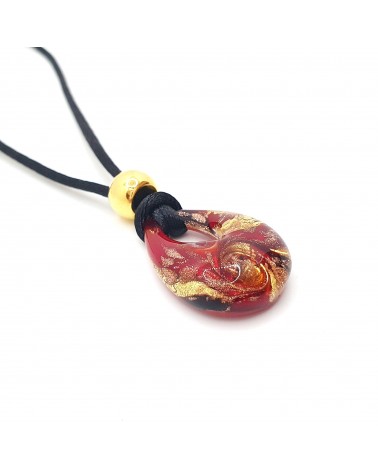 Petit pendentif goutte verre Murano bijoux made in Italie