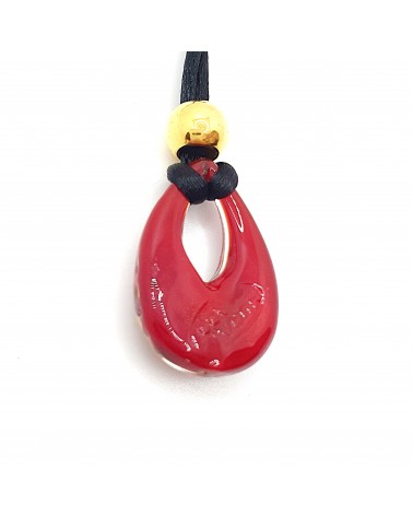 Petit pendentif goutte verre Murano bijoux made in Italie