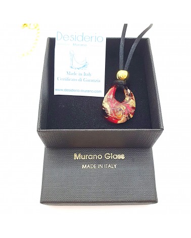 Petit pendentif goutte verre Murano bijoux made in Italie