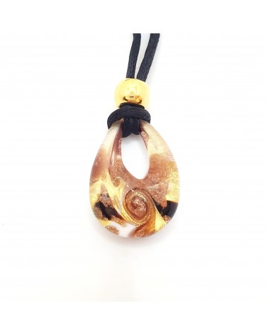Petit pendentif goutte verre Murano bijoux made in Italie