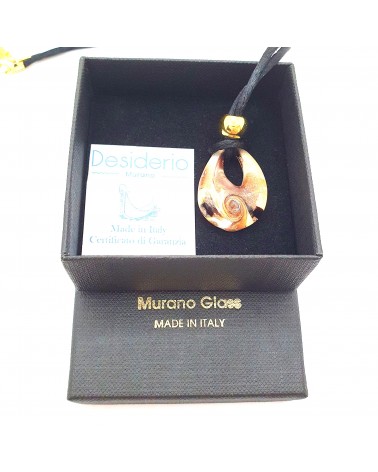 Petit pendentif goutte verre Murano bijoux made in Italie