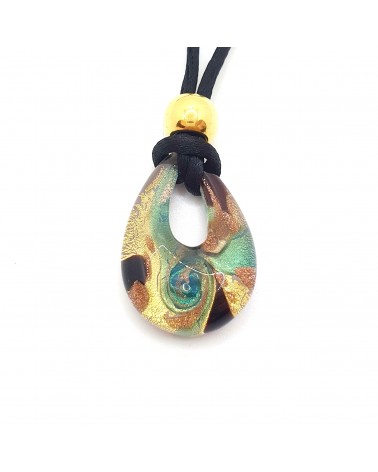 Petit pendentif goutte verre Murano bijoux made in Italie