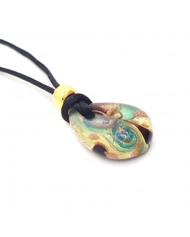 Petit pendentif goutte verre Murano bijoux made in Italie