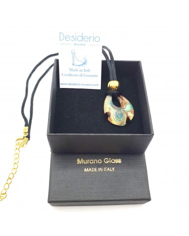 Petit pendentif goutte verre Murano bijoux made in Italie