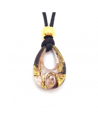 Petit pendentif goutte verre Murano bijoux made in Italie
