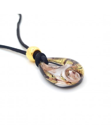 Petit pendentif goutte verre Murano bijoux made in Italie