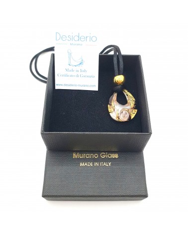 Petit pendentif goutte verre Murano bijoux made in Italie