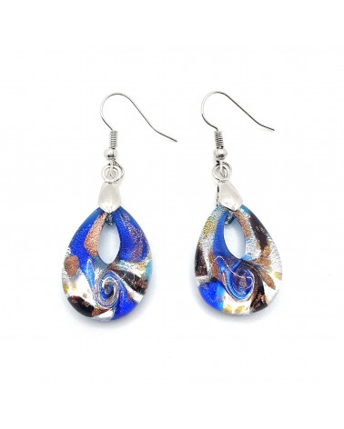 Boucles d'oreilles goutte en verre de Murano bijoux fantaisies fait à la main Bijoux Murano