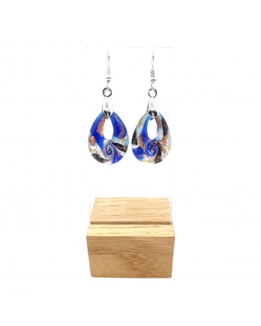Boucles d'oreilles goutte en verre de Murano bijoux fantaisies fait à la main Bijoux Murano