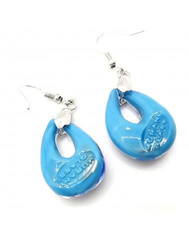 Boucles d'oreilles goutte en verre de Murano bijoux fantaisies fait à la main Bijoux Murano