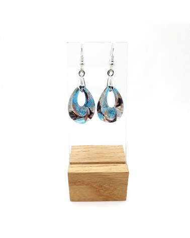 Boucles d'oreilles goutte en verre de Murano bijoux fantaisies fait à la main Bijoux Murano