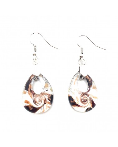 Boucles d'oreilles goutte en verre de Murano bijoux fantaisies fait à la main Bijoux Murano
