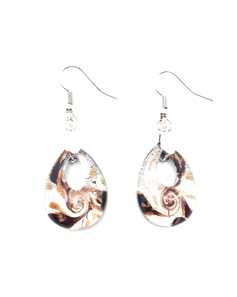 Boucles d'oreilles goutte en verre de Murano bijoux fantaisies fait à la main Bijoux Murano