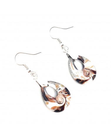 Boucles d'oreilles goutte en verre de Murano bijoux fantaisies fait à la main Bijoux Murano