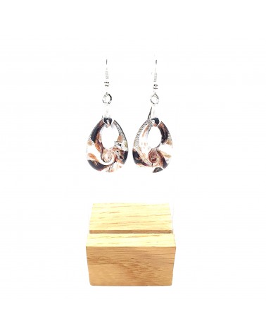 Boucles d'oreilles goutte en verre de Murano bijoux fantaisies fait à la main Bijoux Murano