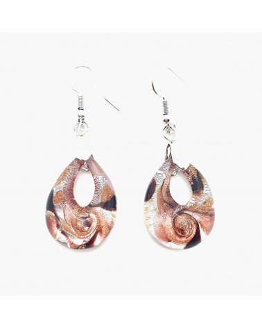 Boucles d'oreilles goutte en verre de Murano bijoux fantaisies fait à la main Bijoux Murano
