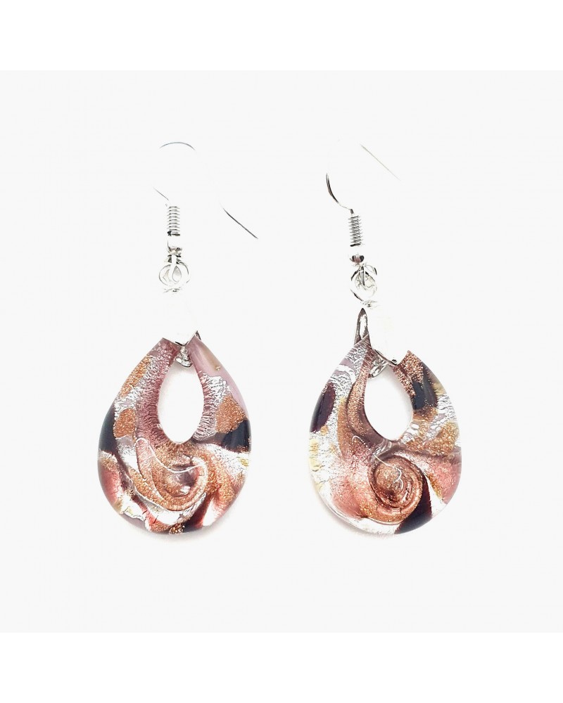 Boucles d'oreilles goutte en verre de Murano bijoux fantaisies fait à la main Bijoux Murano