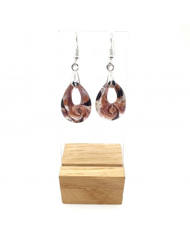 Boucles d'oreilles goutte en verre de Murano bijoux fantaisies fait à la main Bijoux Murano