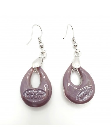 Boucles d'oreilles goutte en verre de Murano bijoux fantaisies fait à la main Bijoux Murano