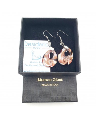 Boucles d'oreilles goutte en verre de Murano bijoux fantaisies fait à la main Bijoux Murano
